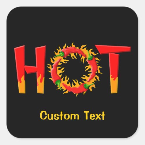 HOT SQUARE STICKER