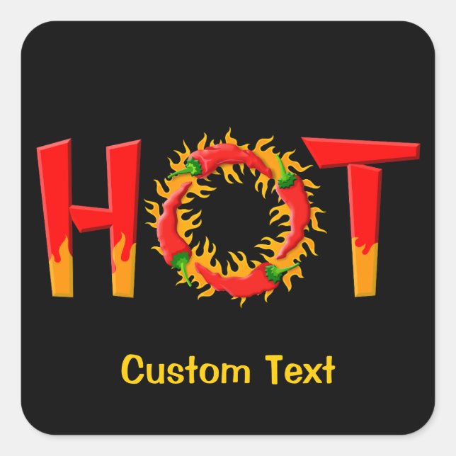 HOT SQUARE STICKER (Front)