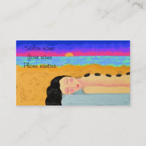 Customizable Hot Stone Massage Business Card Templates