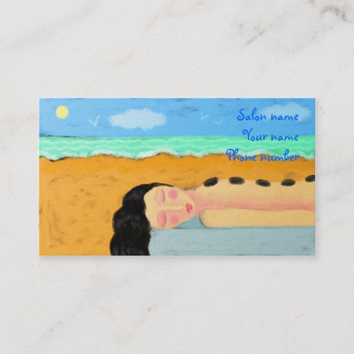 Hot Stone Massage Business Card