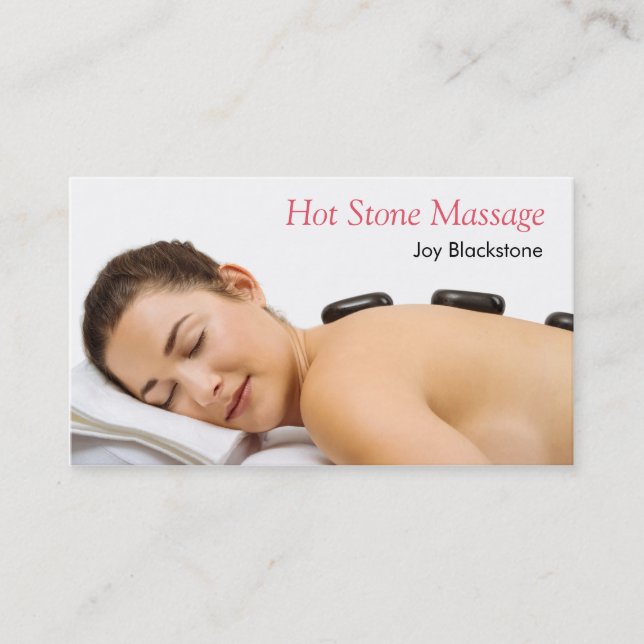 hot stone massage business card (Front)