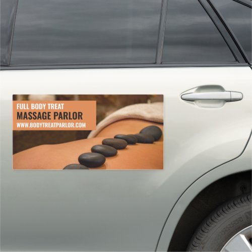 Hot Stone Massage Massage Therapist Car Magnet