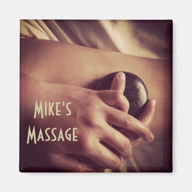 Hot Stone Massage Photo Magnet (Front)