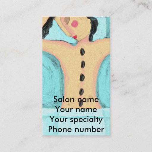 Customizable Hot Stone Massage Therapist Business Card
