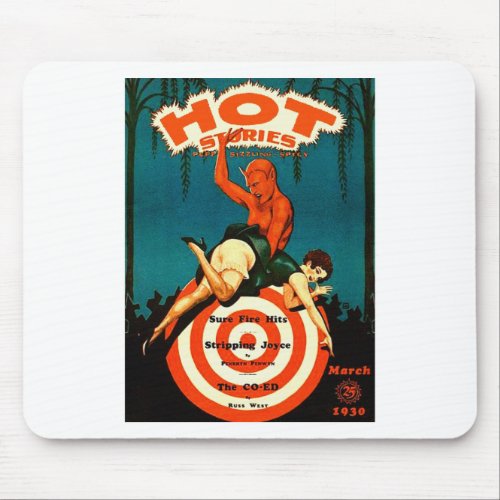 Hot Stories Pin_Up Pulp Magazine  Mouse Pad