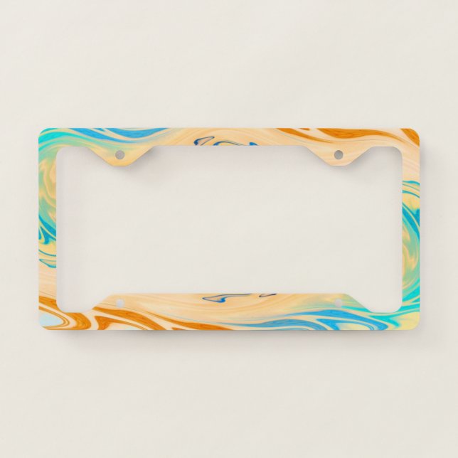 Hot Streaks Fractal License Plate Frame (Front)