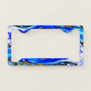 Hot Streaks Fractal License Plate Frame #2