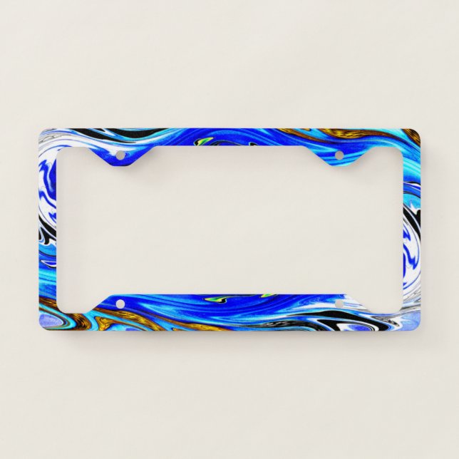 Hot Streaks Fractal License Plate Frame #2 (Front)
