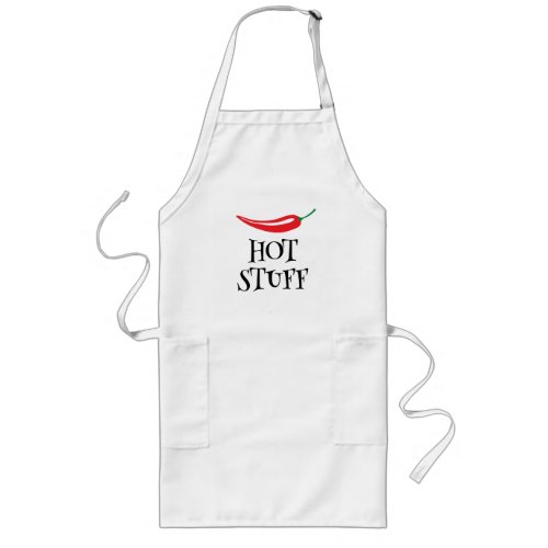Hot Stuff funny spicy red cayenne chili pepper BBQ Long Apron