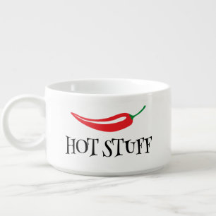 Hot Stuff funny spicy red cayenne chili pepper Bowl
