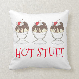 HOT STUFF Hot Fudge Ice Cream Sundae Pillow
