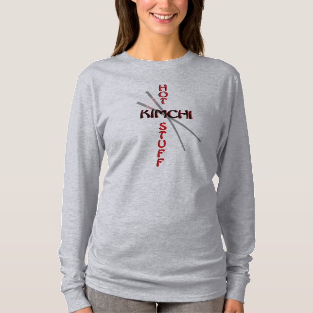 Hot Stuff -Kimchi - Chopsticks T-Shirt (Front)