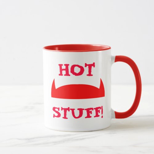 Hot Stuff Red Devil Horns Ladies Mug