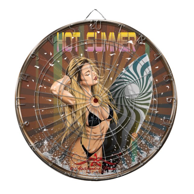 Hot Summer Dart Board (Front)