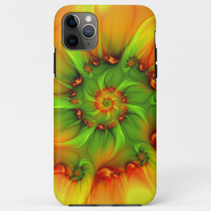 Hot Summer Green Orange Abstract Colorful Fractal iPhone 11 Pro Max Case