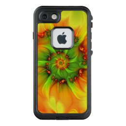 Hot Summer Green Orange Abstract Colorful Fractal LifeProof FRĒ iPhone 7 Case
