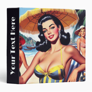 Hot Summer Pin-up 3 Ring Binder