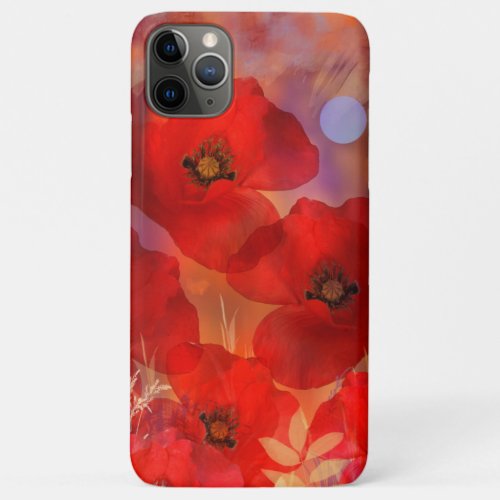 Hot summer poppies iPhone 11 pro max case