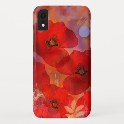 Hot summer poppies iPhone XR case