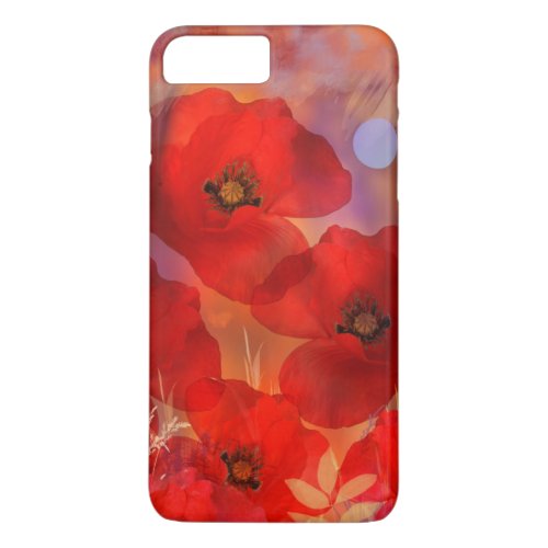 Hot summer poppies iPhone 8 plus7 plus case