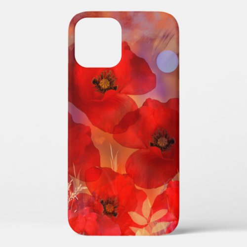 Hot summer poppies iPhone 12 case