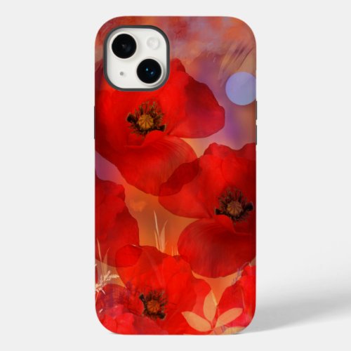 Hot summer poppies Case_Mate iPhone 14 plus case