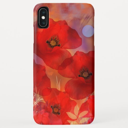 Hot summer poppies iPhone XS max case