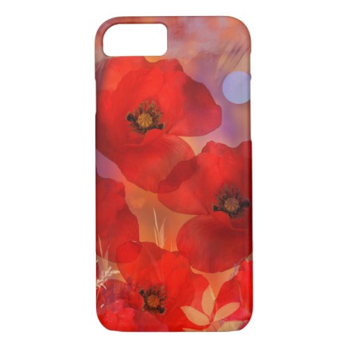 Hot summer poppies iPhone 87 case