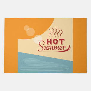 Hot Summer Vintage Retro Vibes Doormat