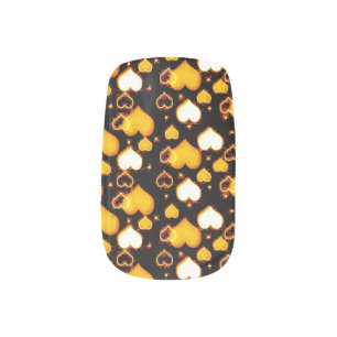 Hot Sun Hearts Minx Nail Art