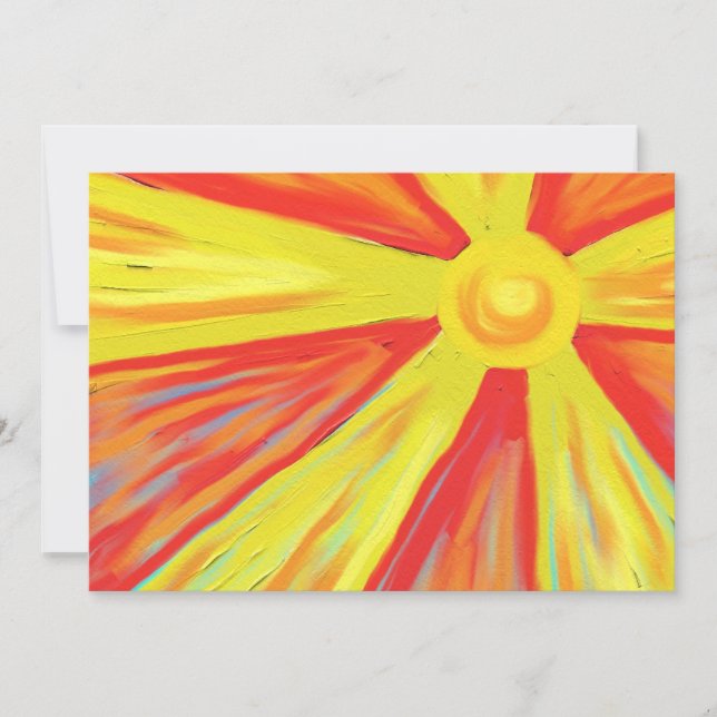 Hot Sun Rays Invitation (Front)