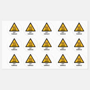 Hot Surface Warning, Extreme Heat Caution Labels