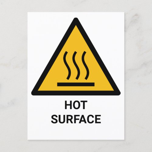 Hot Surface Warning Extreme Heat Caution Postcard