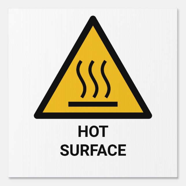 Hot Surface Warning, Extreme Heat Caution Sign (Front)