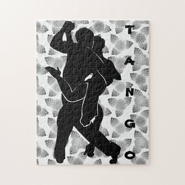 Hot Tango Dancers - Flowers Art Jigsaw Puzzle (Vertical)