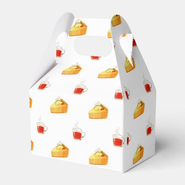 hot tea and cake favor boxes (Front Side)