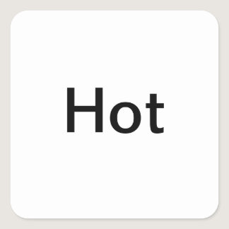 "Hot" Temperature Setting Labels/ Square Sticker
