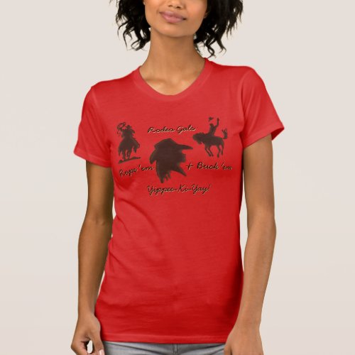 Hot to Trot Rodeo Gals and Horses T_Shirt