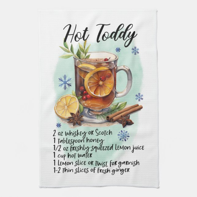 Hot Toddy Recipe Cooking Essential  Kitchen Towel (Vertical)