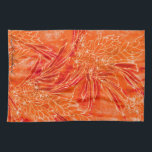 Hot Tropic Batik Kitchen Towel<br><div class="desc">The original art for this design was hand painted using resist for the white line work, as traditional batiks are done in Indonesia. Dry brush work and painting were done in gouache giving the art a traditional vintage tropical look. The flowers are all tropical taken from inspiration from hiking in...</div>