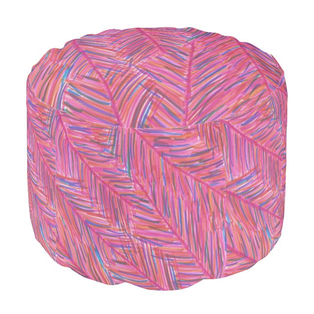 Hot Tropical Nights Pouf (Angled Back)