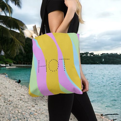 Hot Tropical Print Neon Pastel by Cathy Thompson  Tote Bag