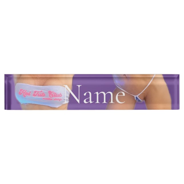 Hot Tub Club Thunder_Cove Desk Name Plate (Front)