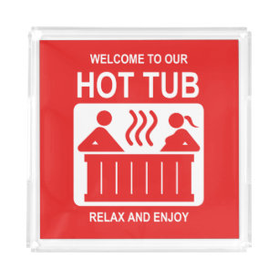 Hot Tub Party Drinks Tray