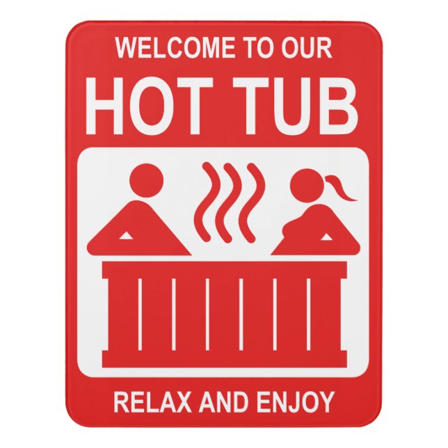 Hot Tub Sign (Contemporary Vert)