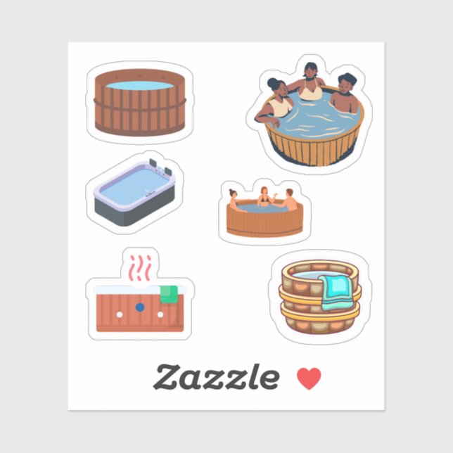 Hot Tub Stickers (Sheet)