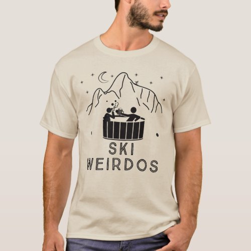 Hot Tub Weirdos Black Print  T_Shirt