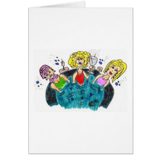 Hot Tub Women Cards