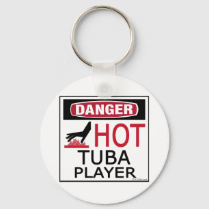 Hot Tuba Player Keychain