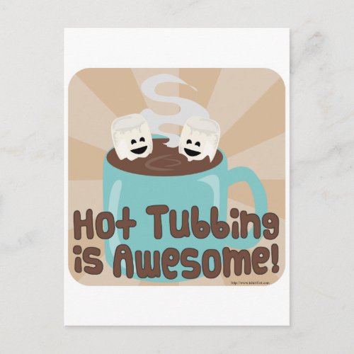 Hot Tubbing Marshmallows Postcard